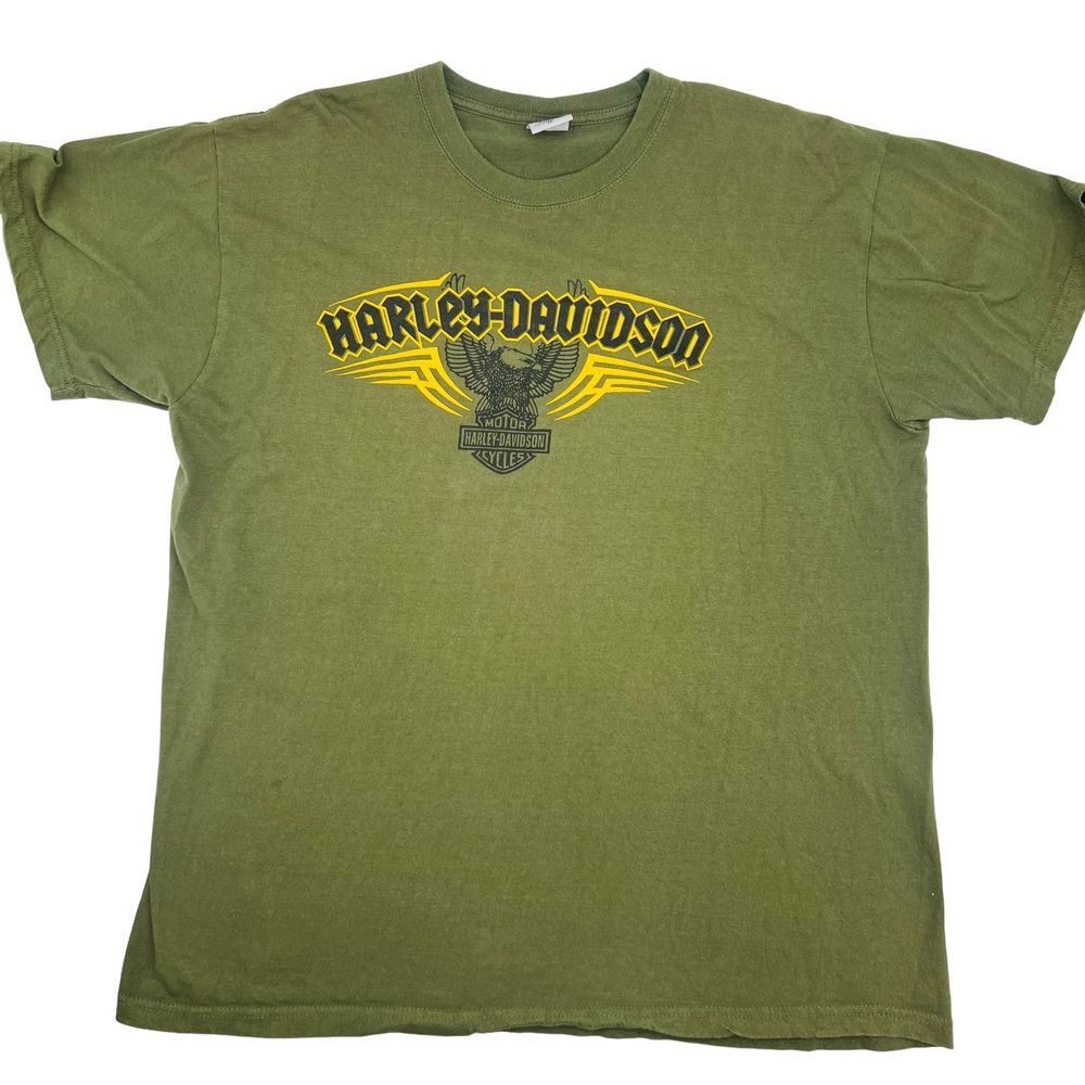 Harley Davidson Mens Green Trop-X Caribbean Tee Cotton Preshrunk‎ Size XL